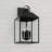 3-Light Outdoor Square Rectangle Wall Lantern in Black with Clear Glass-100662215