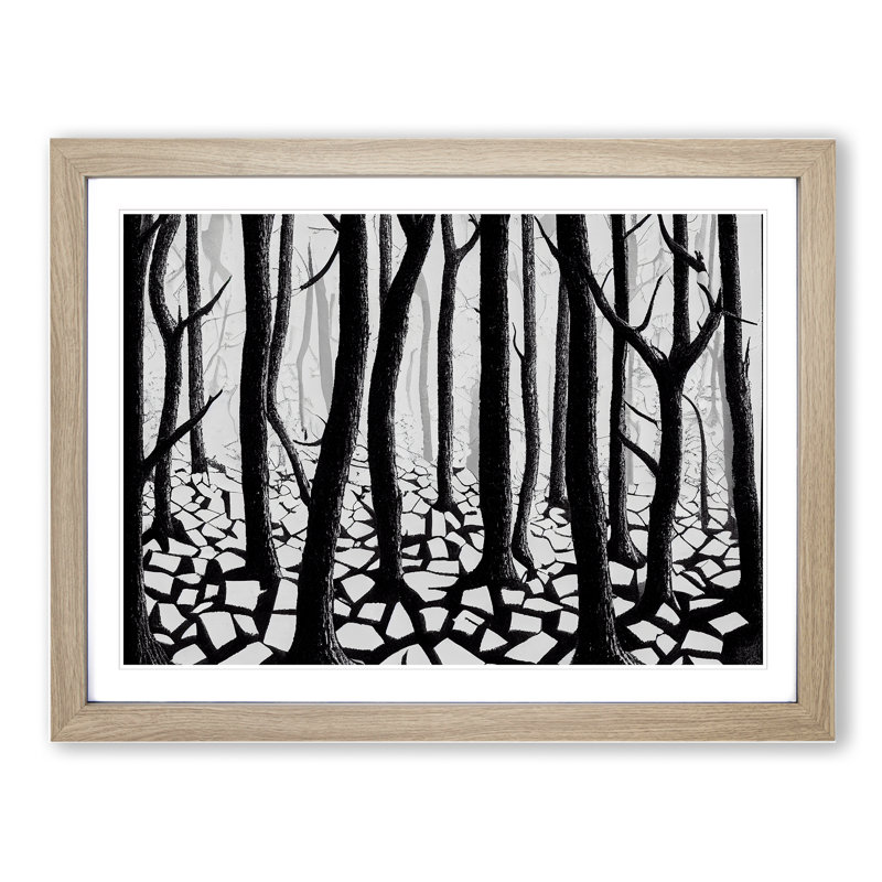 Awesome Forest - Framed Print, 25cm H x 34cm W x 2cm D, Oak