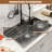 Casainc 33" L x 22" W Drop-in Stainless Steel Kitchen Sink with Faucet Included-109012386