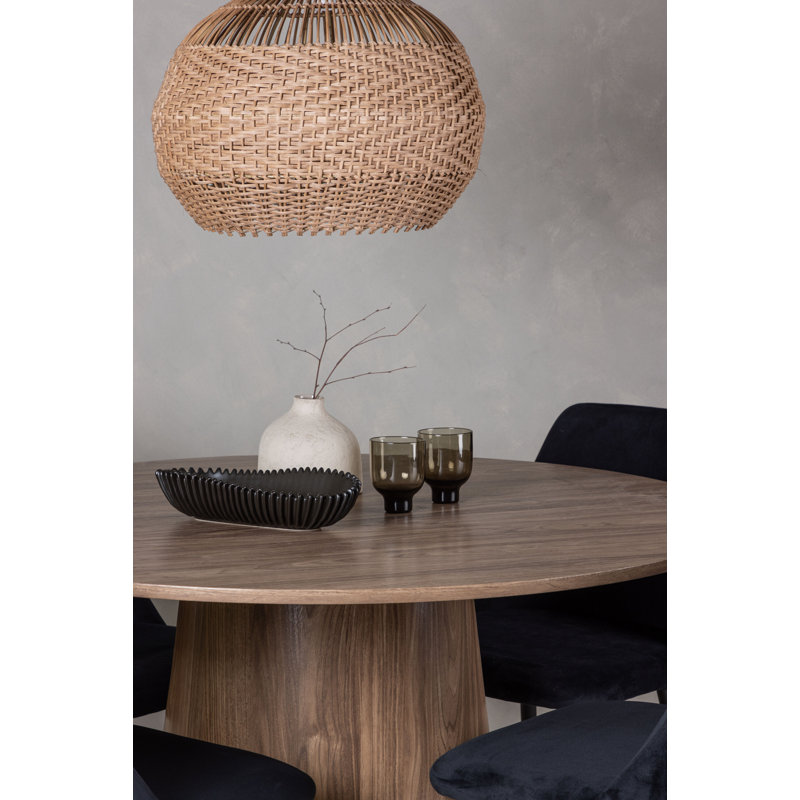 Villegas 4 - Person Dining Set, Beige, Black, Black