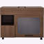 Enceinte de litière 2 en 1 multi-usage pour chat, table d'appoint moderne en noyer avec rangement, armoire latérale pour buffet