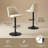 Swivel Upholstered Adjustable Height Counter & Bar Stool With Footrest-1544997415