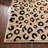 Moors Black Modern Leopard Print Soft Area Rug-2109704702