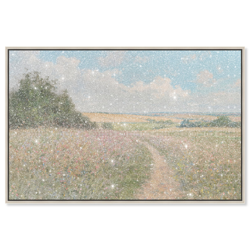Emerald Pathway Canvas Landscape & Nature Print by Oliver Gal, Black Frame, 15 x 10, Silver Frame, 31"H x 46"W