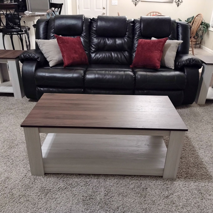 Chasity 3 Piece Coffee Table Set - Vintage Oak
