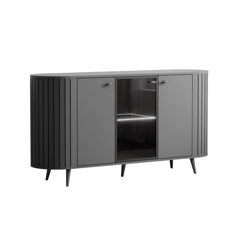 150cm Sideboard, Black/Black