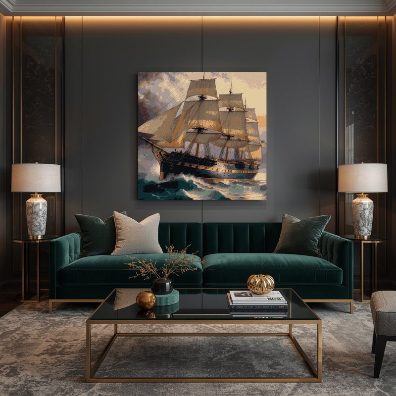 Art mural sur toile gris, H 32 po x l 32 po