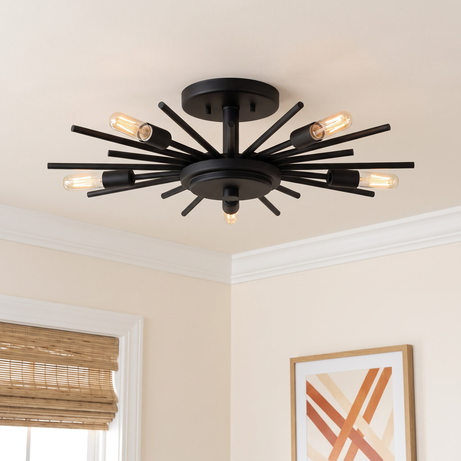 Mellon 5 Light Semi Flush Mount