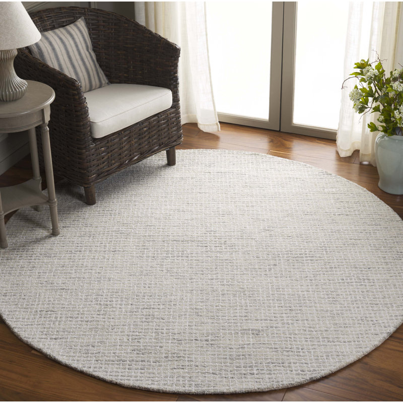 Merion Ebony Hand Tufted Performance Rug, Round 6'