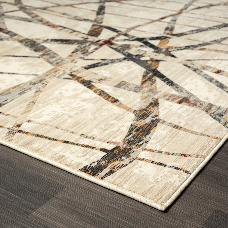 Southwestern Area Rug in Beige, Rectangle 7'7" x 10'2"