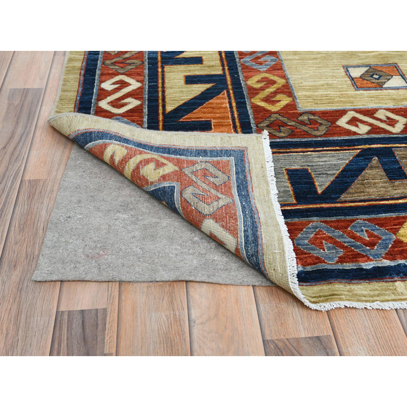 Tapis oriental vert en laine noué à la main 10 pi 2 po x 13 pi 6 po - MOA10282613