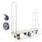 U-Boat Platform Truck Dolly, 2000 lbs Load Capacity, 60 x 16.1 x 59.5 in, Heavy-Duty Steel Utility Cart, Industrial Hand Push Truck with Six Wheels and Dual Detachable Handles, Designed for Warehouse