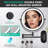 8.5" Metal Wall Mount Led Makeup Mirror, Rechargeable 1x/15x Magnifying Vanity Mirror, Black-1438077835
