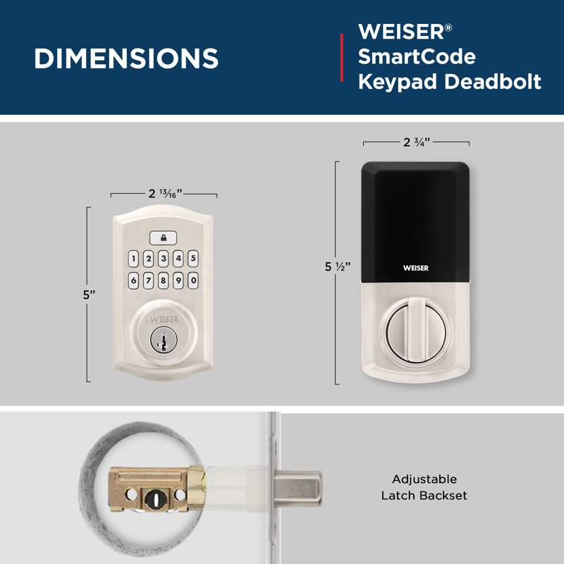 Traditional SmartCode Keypad Electronic Deadbolt, Satin Nickel