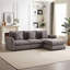 Canapé modulaire avec repose-pieds et trois coussins-391091977