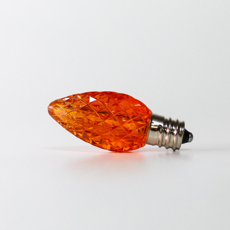 C7 LED Bulbs - Polystyrene, Orange