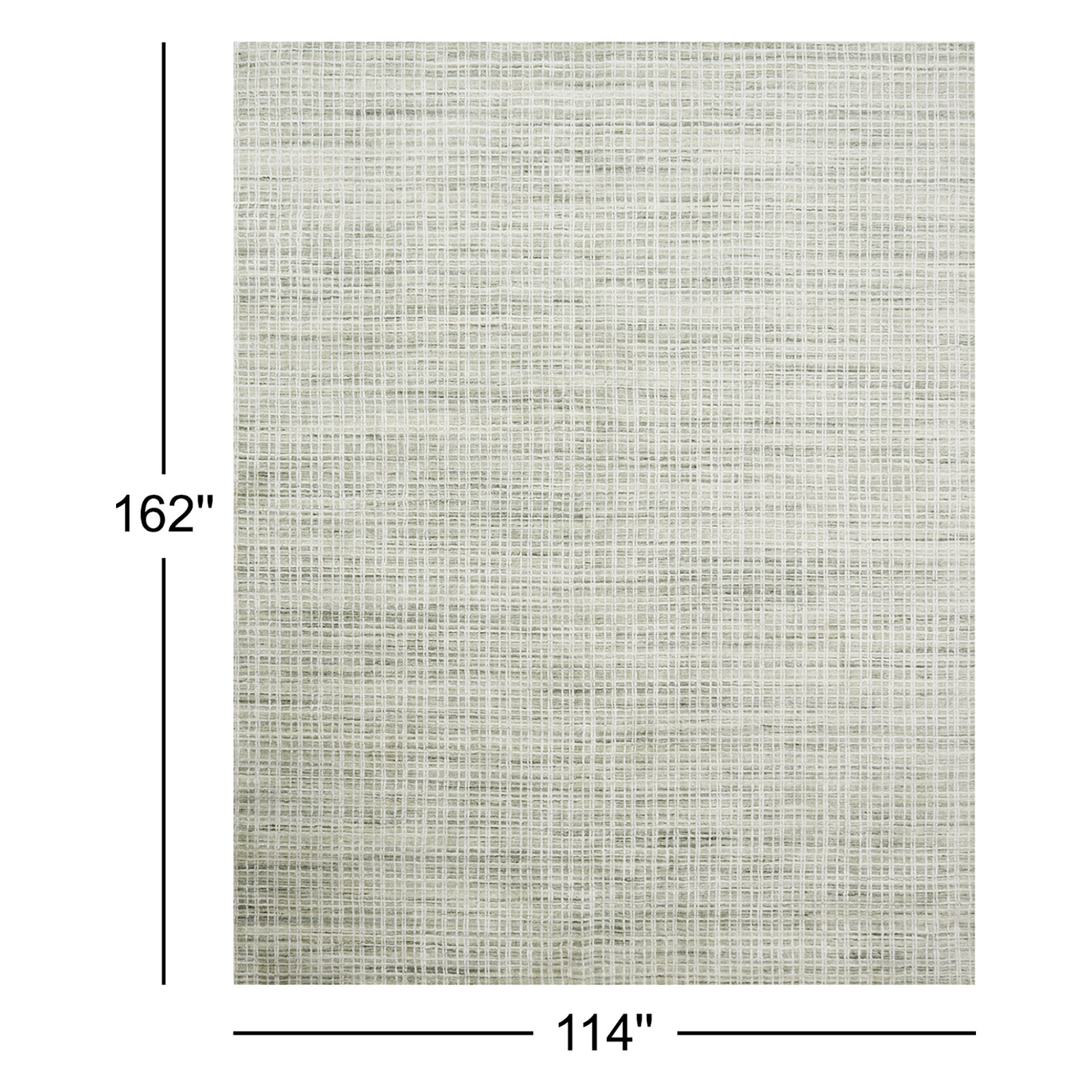 Hannon Green Hand-Woven Geometric Rug, Rectangle 9'6" x 13'6"