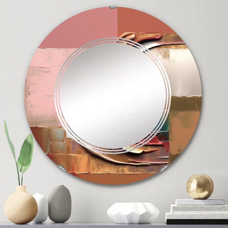 Patzi - Miroir mural moderne rond, 24 po x 24 po