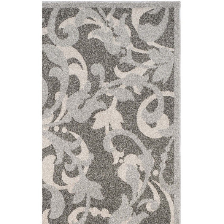 Ammundsen Floral Grey/Light Grey Area Rug