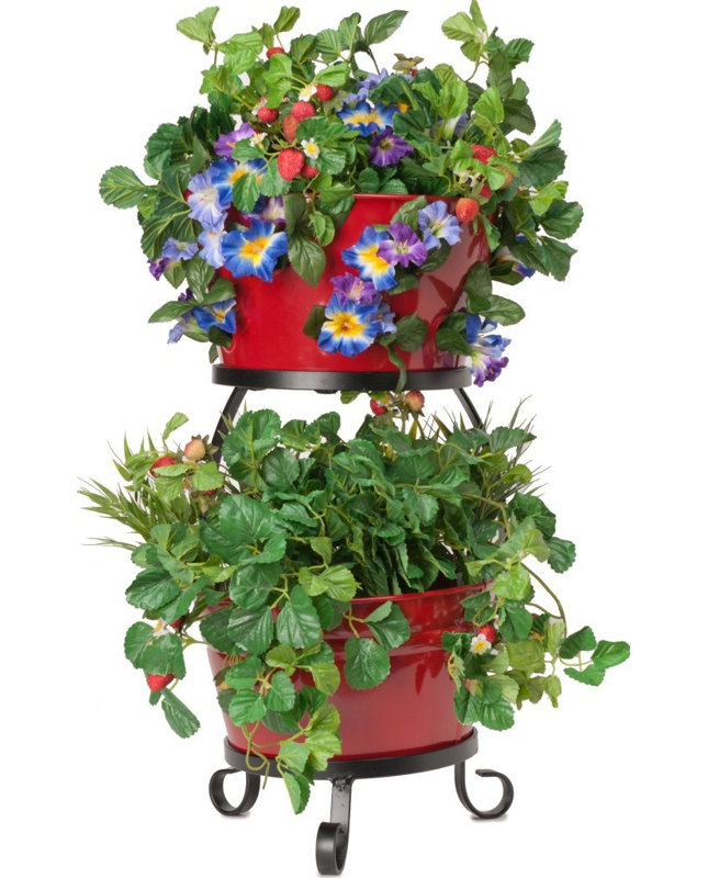 Pot à fleur en fer Verdi, Rouge