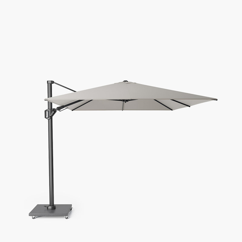 Chasiti 350cm X 260cm Rectangular Cantilever Parasol, Light Grey