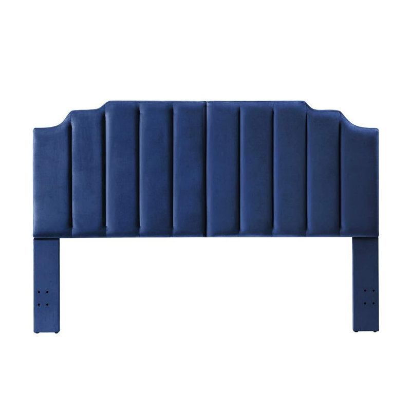 Gabbrielle Tufted Upholstered Headboard, King, Navy Blue