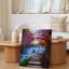 Toile, "Un paysage serein, avec une cascade entourée par un art mural vibrant"-2132833175