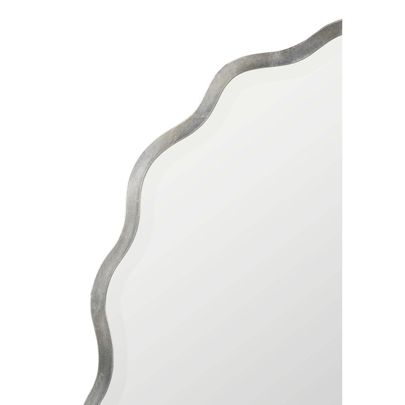 Serafina Scalloped Wall Mirror, Silver