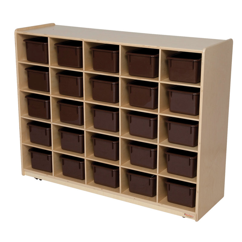 Rangement Tip-Me-Not 25 plateaux avec plateaux bruns, Brun, Oui