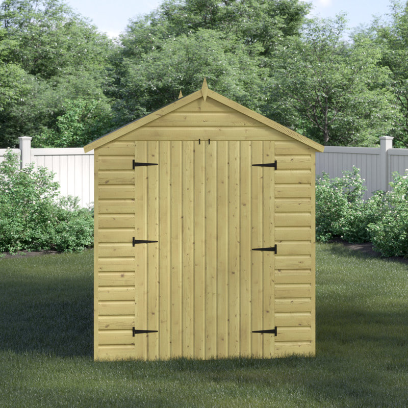Premier Apex Shiplap Wooden Shed, 6ft. W x 9ft. D