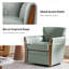 Fauteuil pivotant moderne en cuir véritable de 29,75 po Pocono-1513172318