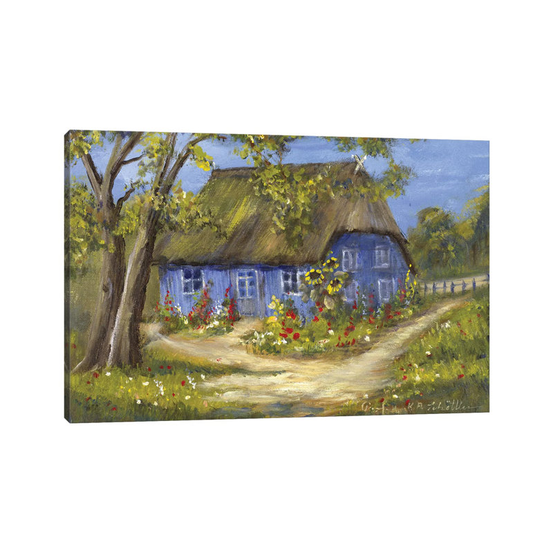 Blue House II by Katharina Schöttler - Wrapped Canvas Panoramic Painting, 101.6 cm H x 66.04 cm W x 1.91 cm D