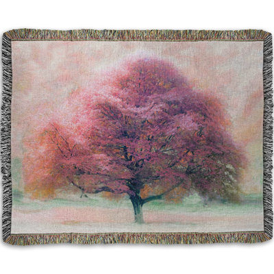 Woven Throw Blanket, Autumn Beech by Hal Halli