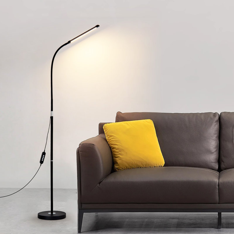 Duester 184Cm Black Reading Floor Lamp