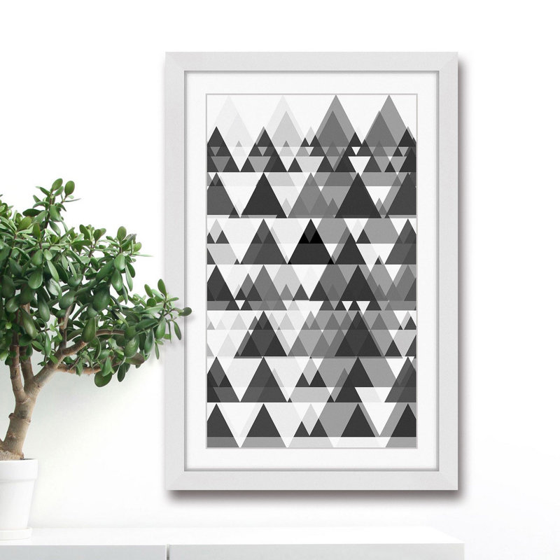 " Dense Forest ", 18" H x 12" W x 1.5" D, White Framed