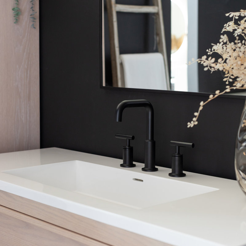ROMERO Widespread 2-handle Bathroom Faucet, Matte Black