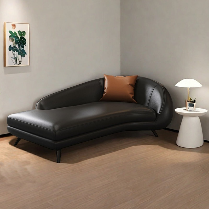 Fauteuil inclinable ergonomique en cuir Napa, Orienté à droite, Noir