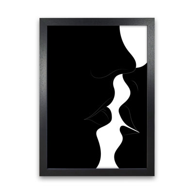 Just A Little Kiss Black - Print