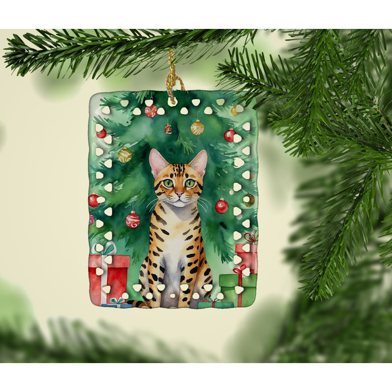 Ornement en porcelaine Bengal, Chat du Bengale