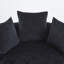 Fauteuil en velours noir pour salon - 40,6 po Largeur, rembourrage en mousse de la chaise-646754761-646754758