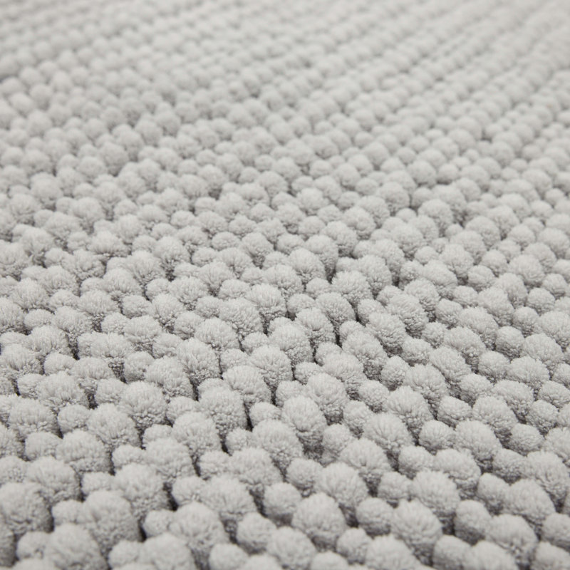 Tapis pour salle de bain Wagnon, Argent, L 20 po x L 34 po