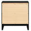Chambre à coucher 2 Table de chevet en noir patiné - Rangement élégant avec 2 tiroirs