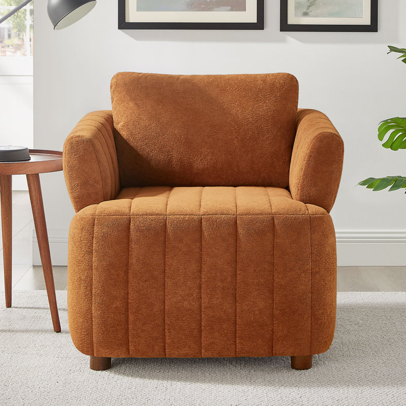 Upholstered Living Room Chair, Accent Chair, Curry