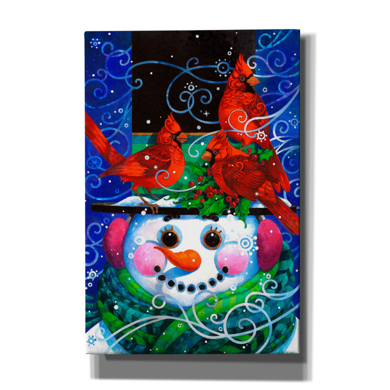 «The Snowy Night» par David Galchutt, art mural sur toile, H 18 po x l 12 po x P 0,75 po