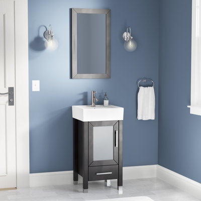 Ensemble de meuble-lavabo simple 18 po avec miroir Govea