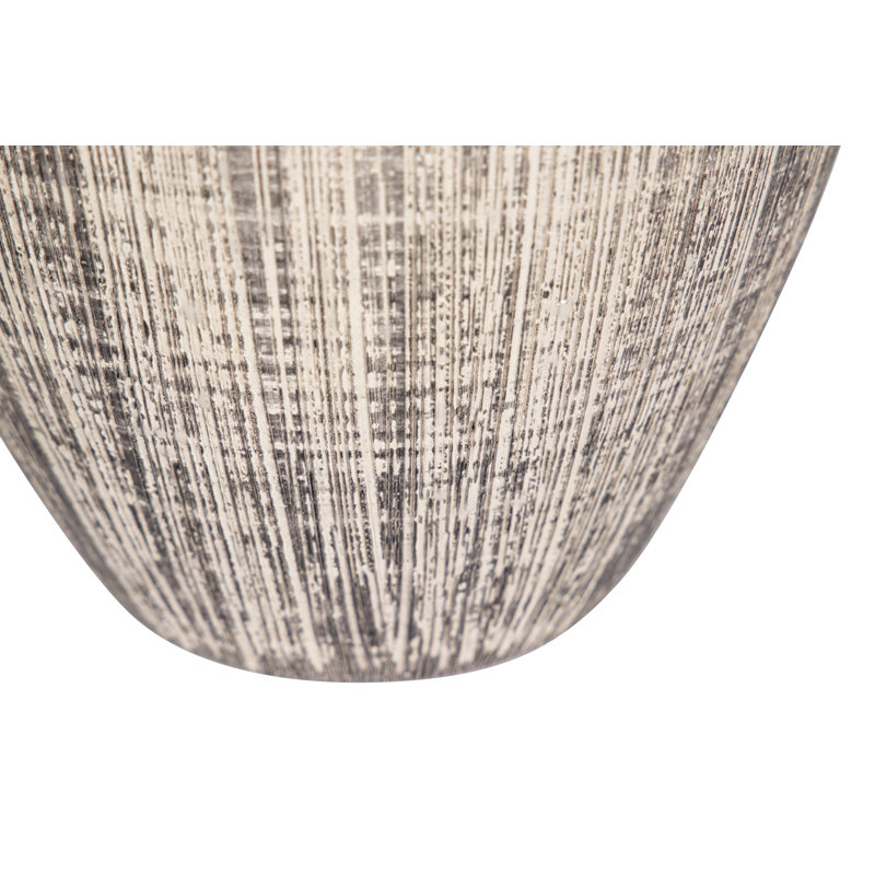 BROWN CERAMIC VASE, overall height- 30cm