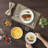 12 Piece Porcelain China Dinnerware Set - Service for 4