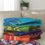 Jeté en mélange de soie Advika fait à la main Kantha-340570504