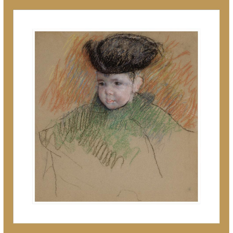 Portrait of Master Hammond par Mary Cassatt - Impression sur toile, H 24,25 po x l 23,5 po