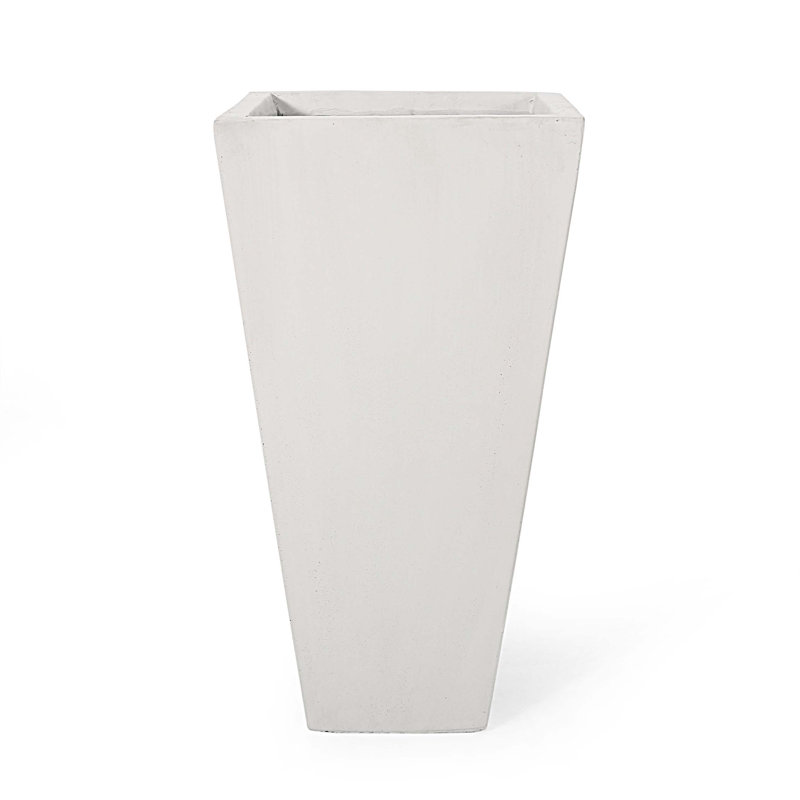 Petit pot à fleurs 13 po, Blanc mat